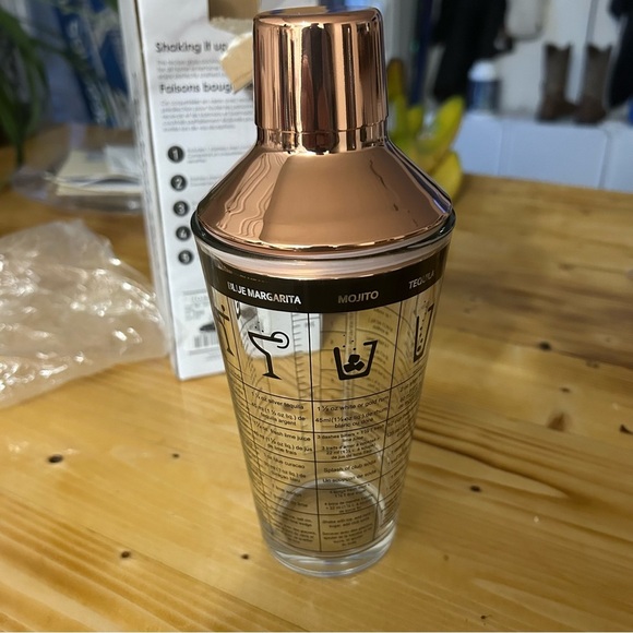 Copper and Silver Cocktail Shaker - Picture 3 of 6